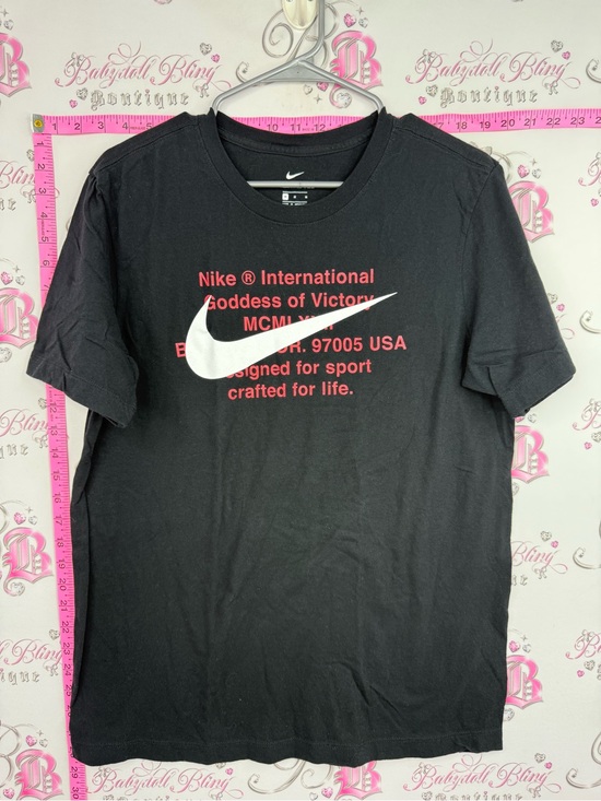 Nike Other - Nike Black Short-Sleeve Tee with White Swoosh and Red Text